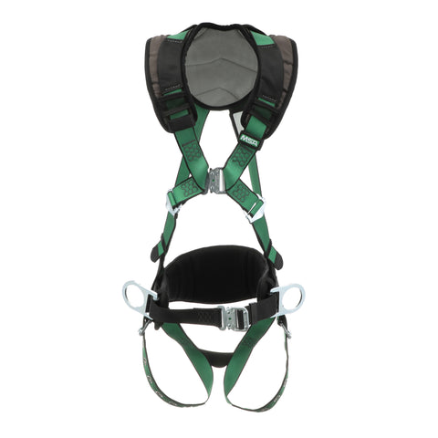 MSA V-FORM+ Construction Harness, Back & Hip D-Ring, Tongue Buckle Leg Straps, Shoulder Padding