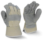 Radians RWG3400W Side Split Gray Cowhide Leather Double Palm Glove