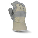 Radians RWG3400W Side Split Gray Cowhide Leather Double Palm Glove