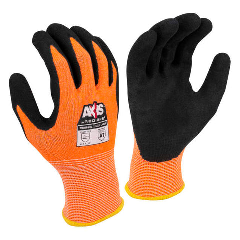 Radians RWG559 AXIS™ Cut Protection Level A6 Sandy Nitrile Coated Glove